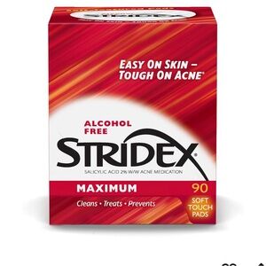 Stridex Medicated Acne Pads, Maximum, 90 Count, Pack of 3 – Facial Cleansing